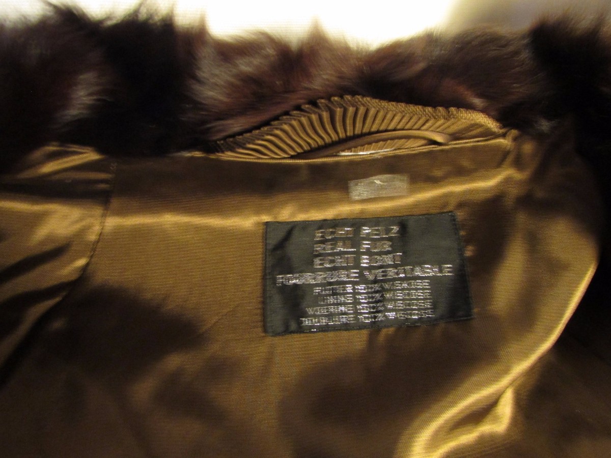 Manteau Vintage En Vison D'élevage Marron - Taille 44, Marque ECHT PELZ, Occasion Très Bon état, Fourrure