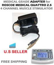 Medical Grade POWER ADAPTER for Roscoe Medical Quattro 2 & 2.5 Muscle Stimulator
