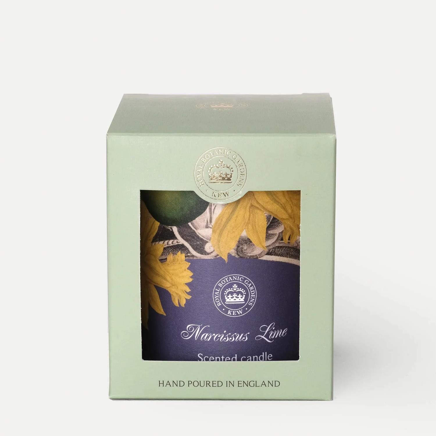 Royal Botanic Kew Gardens Zesty Narcissi Lime Fragranced Soy Wax Candle 170g