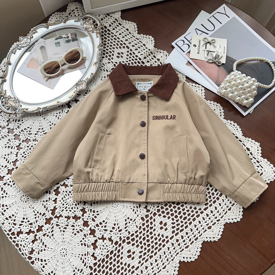 Conjunto de ropa informal de dos piezas de abrigo + falda plisada para niñas pequeñas Foto 4 de 4