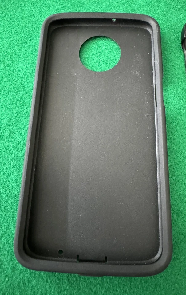 Funda protectora resistente de doble capa Verizon para moto z3 negra con protector de pantalla Foto 3 de 4