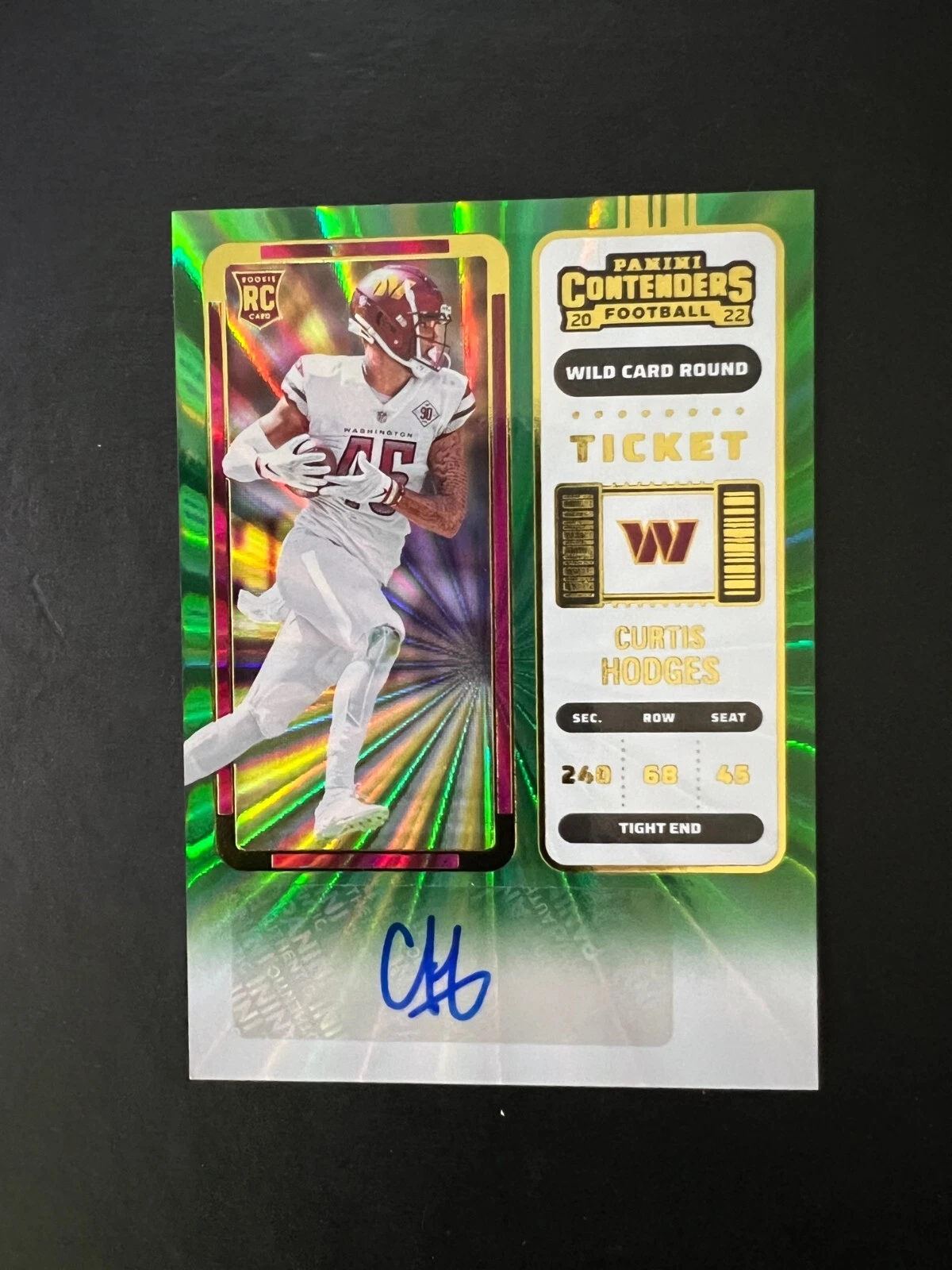 Curtis Hodges trading card