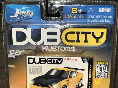 MUSTANG GT-R CONCEPT YELLOW 1/64 DUB CITY KUSTOM$ JADA TOYS