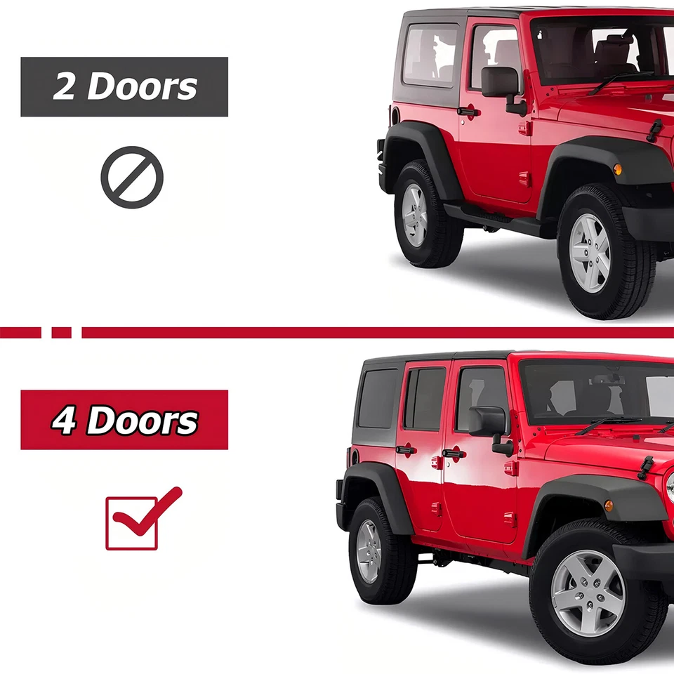 Powder Coated Roof Rack For Jeep Wrangler JK 07-18 4 Door 350LBS Textured Steel Foto 2 de 4