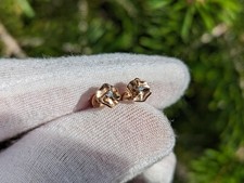 14ct 585 Rose Gold Diamond Earrings Screw Backs