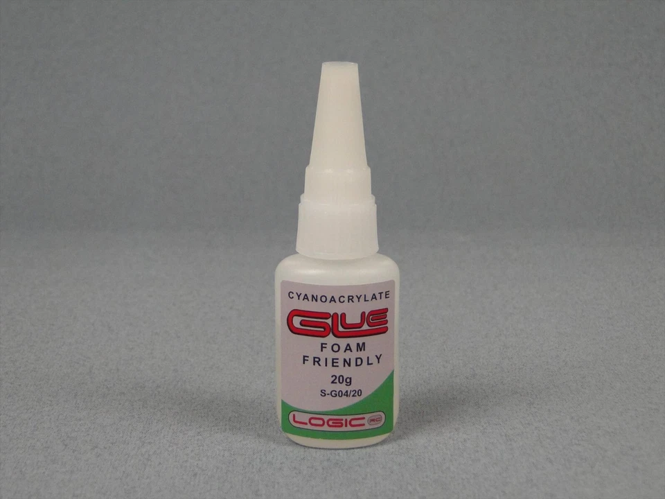 Logic RC Foam Friendly CA Super Glue. 20g. Medium Viscosity Low Bloom, Low odour