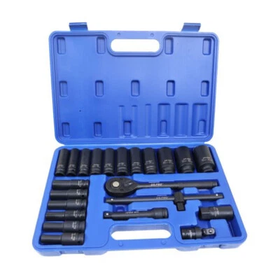 Kraft-Schlagschrauber-Nüsse Steckschlüssel Satz Kraftnüsse Nuss Set Kfz 1/2“ 22 - Bild 1 von 3