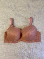 Delta Burke Bra Womens Size 42D Pink Floral Lightly Lined Underwire Back Closure
