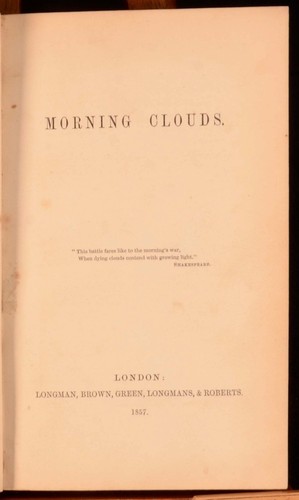 1857 Anne Penny Morning Clouds rare littérature féminine soldes