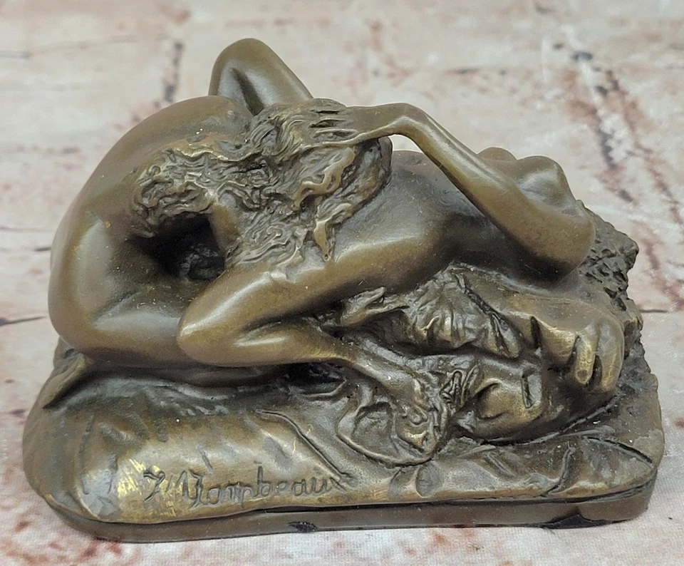 Statua Figurativa In Bronzo Di Due Donne E Ragazza Firmata Lambeaux - Immagine 4 di 4