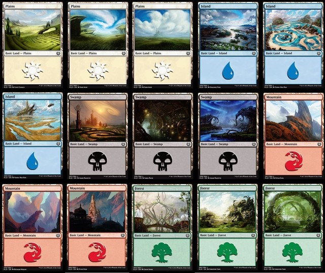Kaladesh Complete 150 Card Basic Land Set English MTG 10x each art eBay