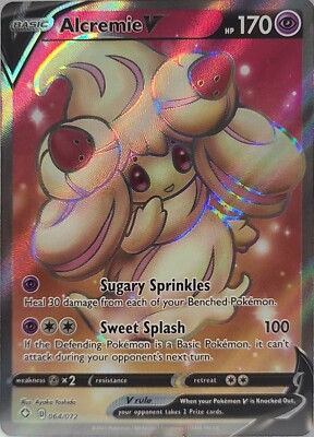 alcremie v pokemon card Alcremie V 064/072 Shining Fates NM Full Art Ultra Rare Pokemon Card
