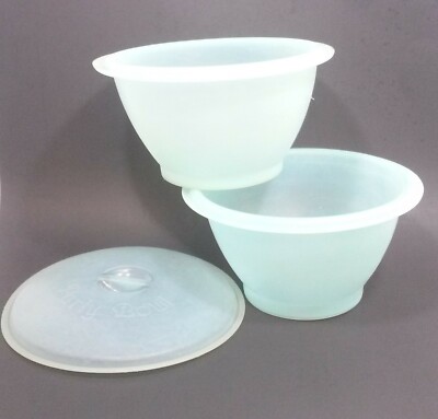 Tupperware Tupper Millionaire Line Party Bowl #145 & #146 Blue 
