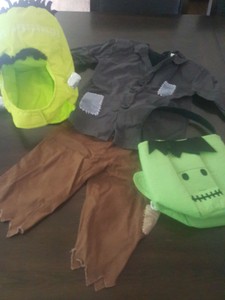 Pottery Barn Kids Frankenstein Halloween Monster 3 Head Piece