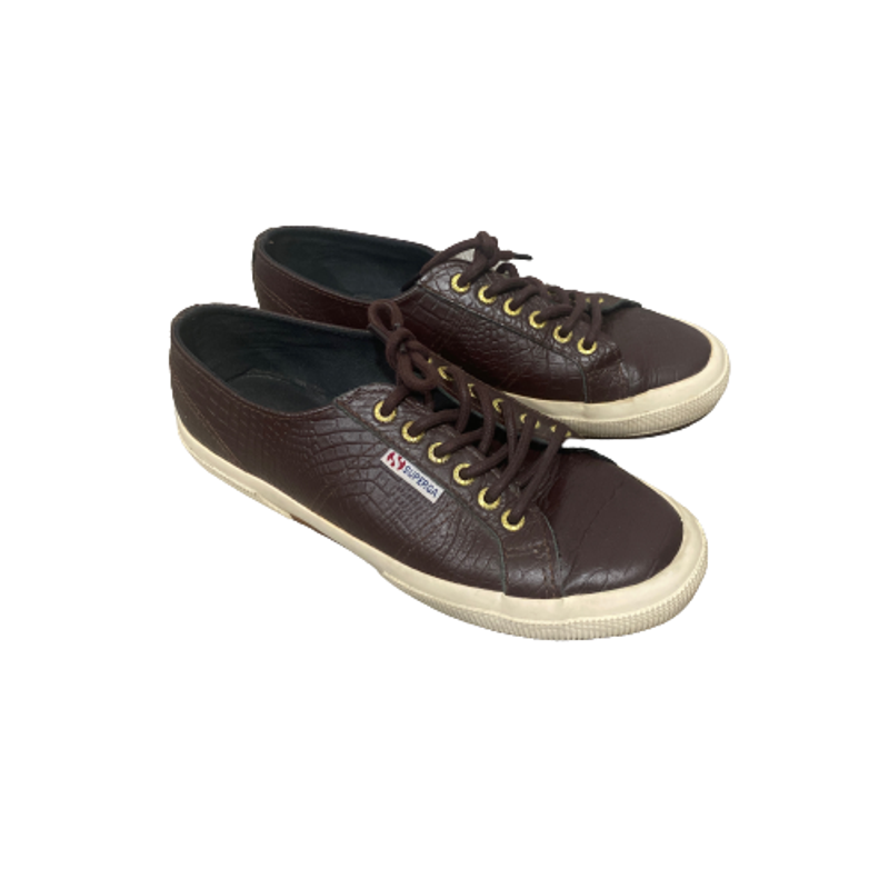 superga croc embossed sneaker