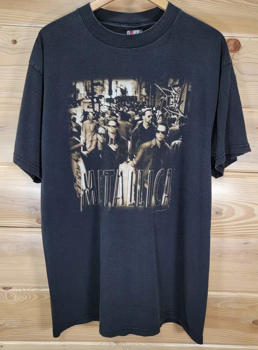 VTG Metallica 1996 Giant Tag Load Tour Concert T Shirt Size XL Black Fade