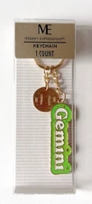 Zodiac Keychain Metal and Enamel "Gemini" Modern Expressions *NEW*