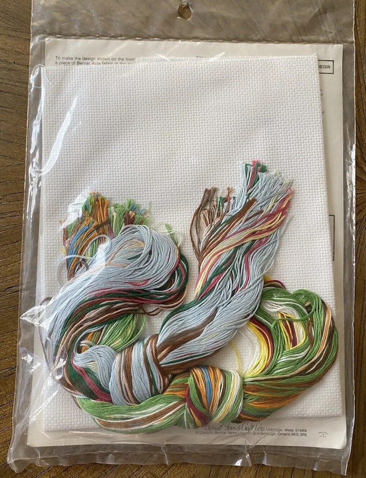 Kit De Broderie Vintage Bernat - Mme Claus Avec Cerceau, Neuf (emballage Ouvert)