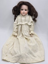 Antique German Bisque Doll Armand Marseille 370 Kid Leather Body 23" Human Hair
