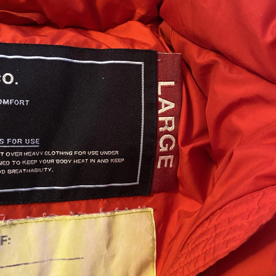 Polo Jeans Company Ralph Lauren Puffer Chaqueta Mujer Grande Rojo Abrigo con Capucha Foto 4 de 4