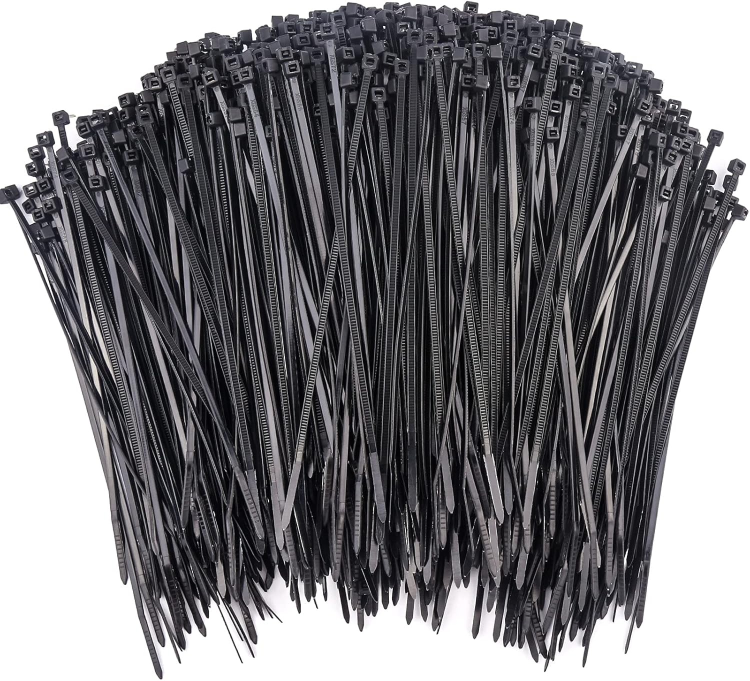 1000 Black 4-Inch Self-Locking Nylon Zip Ties for Cable Management