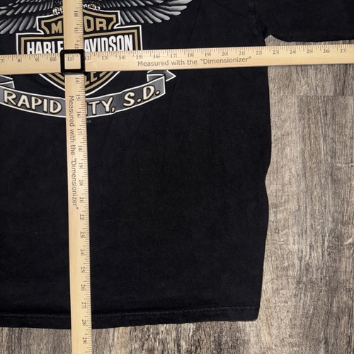 Vintage Harley Davidson Long Sleeve Sturgis Rally Eagle Sleeve Flag USA Made XL - Picture 9 of 9