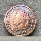 1901 Indian Head Small Cent Penny, Bronze, BN, Circulated, Uncertified