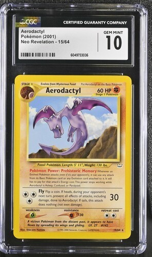 Aerodactyl (Unlimited) graded CGC 10 for sale on eBay