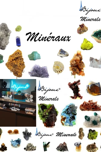 Déstockage de minéraux et gemmes.