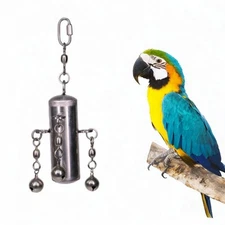 Parrot Bird Toys Cage Toys Swing Gift Bells Pecking Bite Toy Bite Toy for Amazon