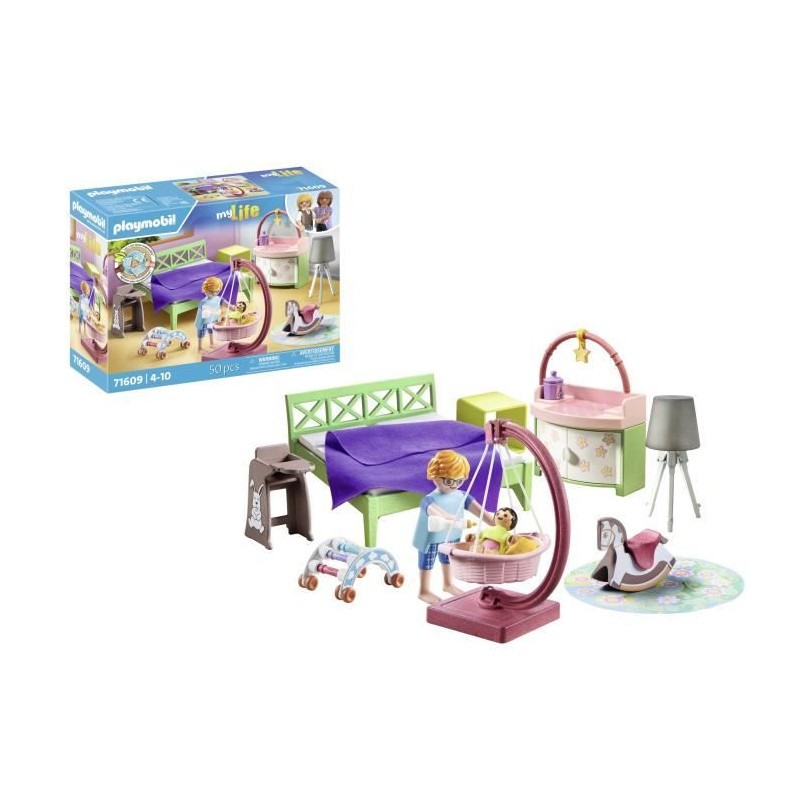 Chambre de parents PLAYMOBIL 71609 - Gamme Premium pour maison de poupée