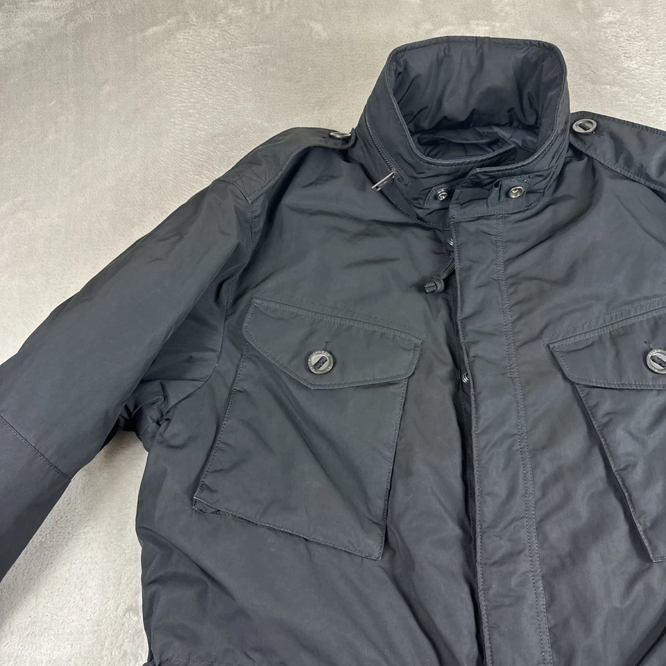 Chaqueta de plumón militar Polo Ralph Lauren para hombre XXL negra bolsillos cintura ajustable Foto 4 de 4