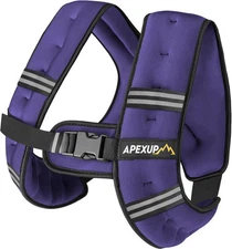 APEXUP Weighted Vest Men 5lbs/10lbs/15lbs/20lbs/25lbs/30lbs 5lbs, Purple 
