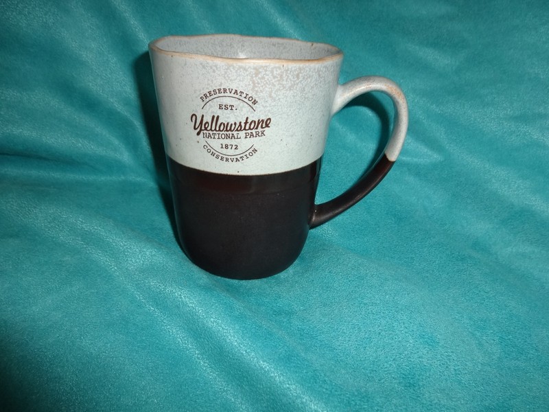 Yellowstone National Park Blue Brown Coffee Mug stoneware perservation