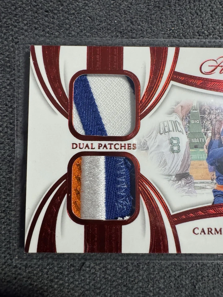 Carmelo Anthony - Dual Patch Ruby 06/15 - 2024-25 Panini Flawless   - Bild 3 von 4