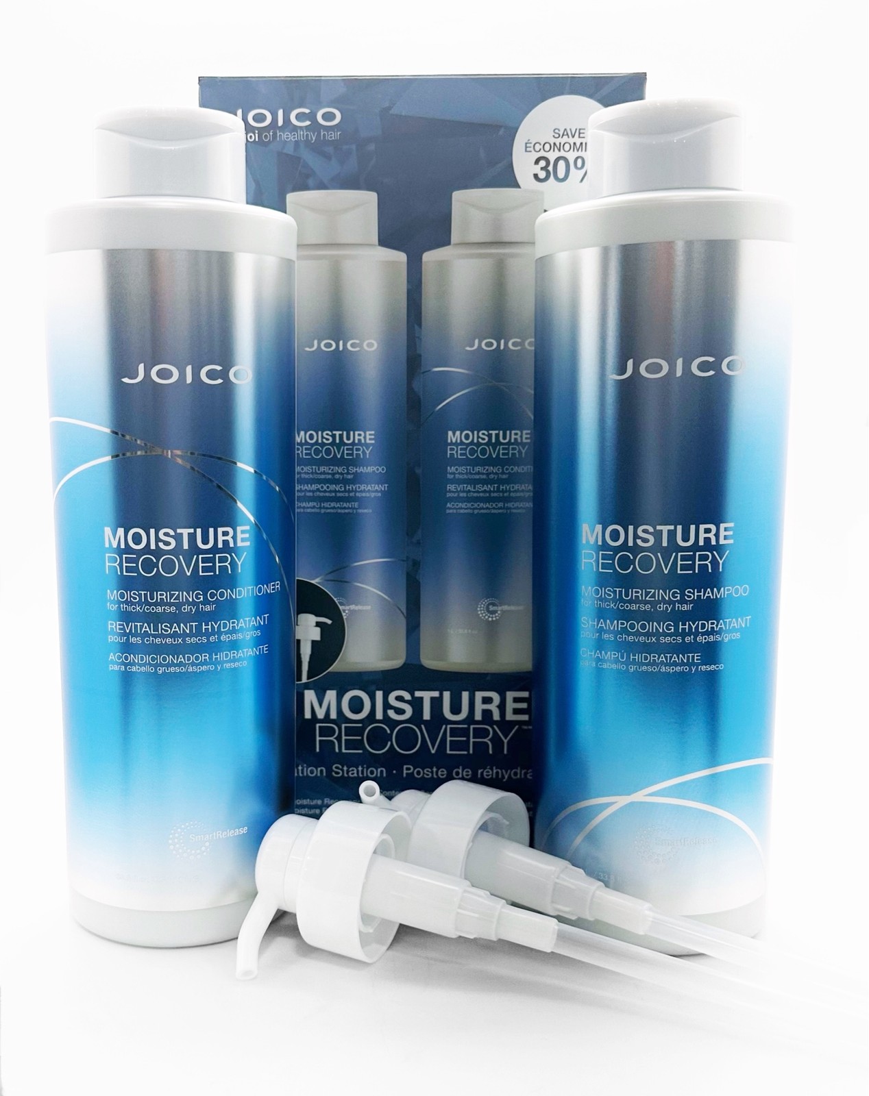 Joico Moisture Recovery Shampoo & Conditioner For Dry Hair Duo Set 33.8 oz