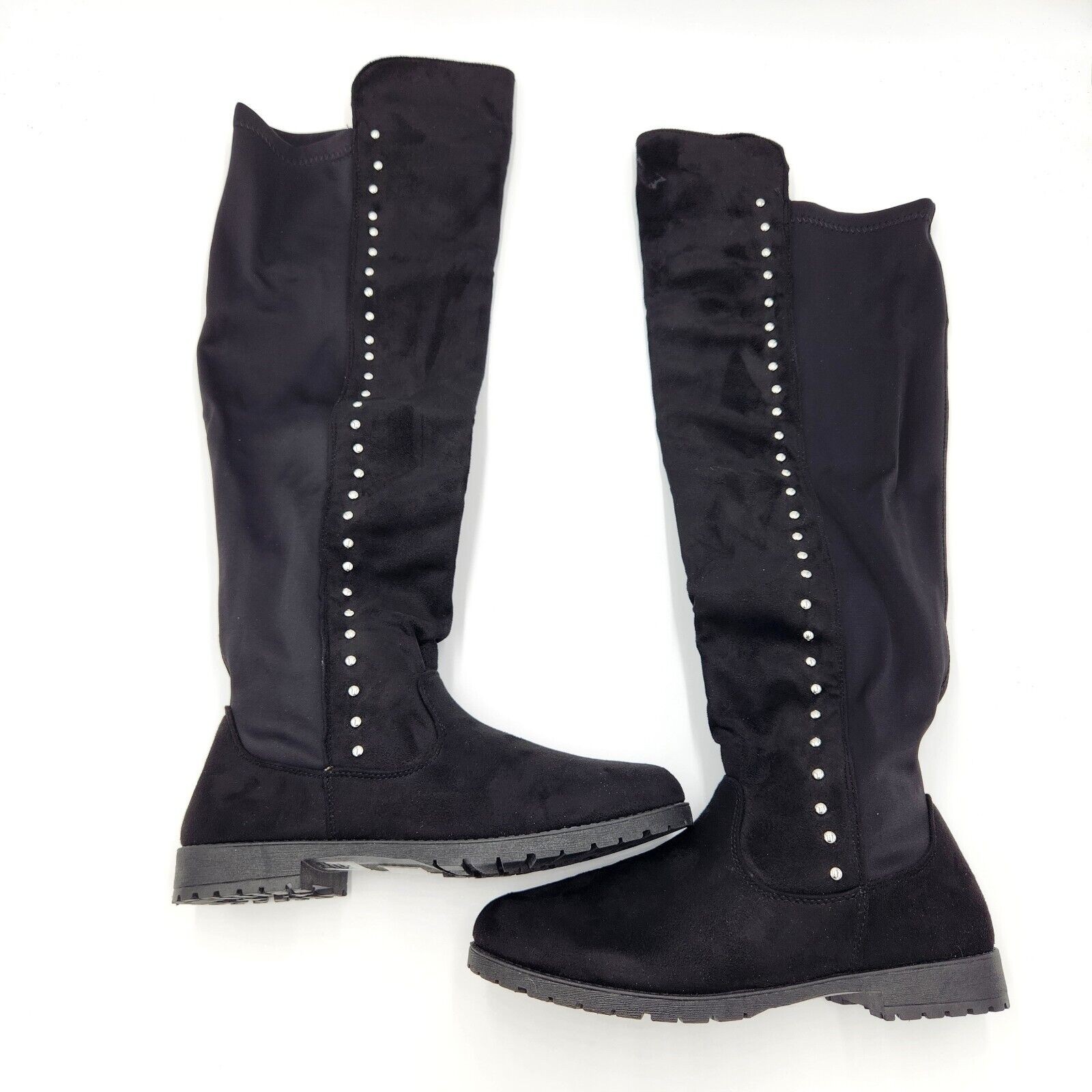 Olivia Miller Women Black Vegan Microsuede Andrea Knee High Boots Size 8