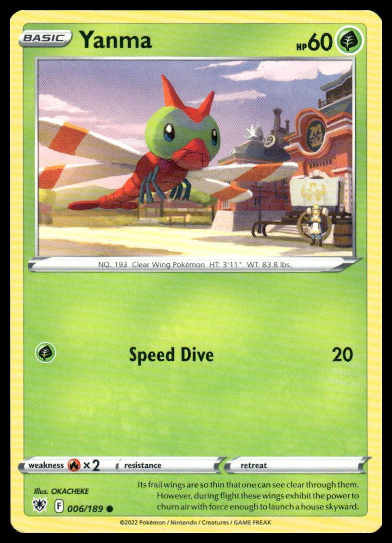 Yanma 006/189 Common Astral Radiance Pokemon Lightly Played