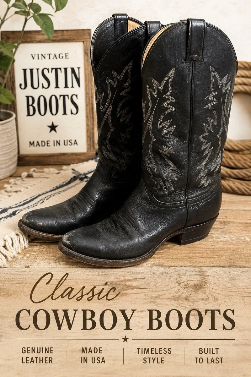 Justin Boots 7.5 US Western Equestrian Boots for sale | eBay