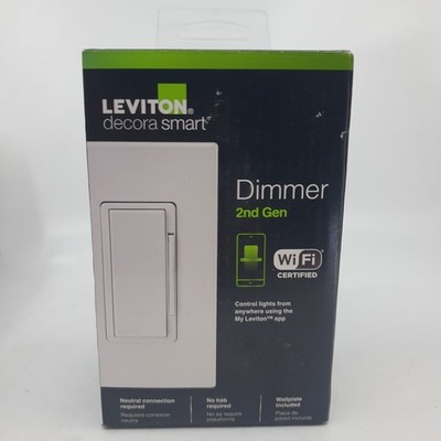 Leviton Decora Smart Switch D26HD-1RW Smart Wi-Fi Dimmer 2nd Gen - White - New
