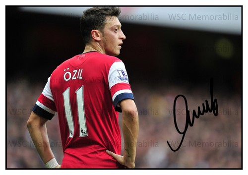 12412. Mesut Ozil Signed Pictures (A4 Prints) Arsenal Real Madrid Germany etc.