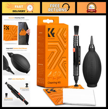 4-in-1 Camera Lens Cleaning Kit - Strong Blower, Multi-Pen, Microfiber Cloth, Du