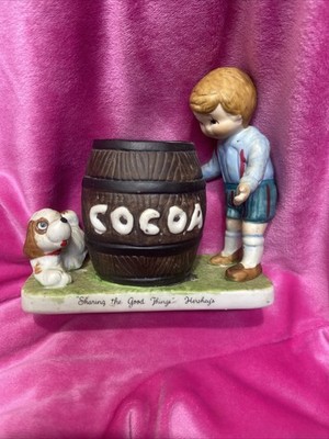 Vintage Hershey's Cocoa Figurine ''Sharing the Good Things'' J.H. Schuler Co