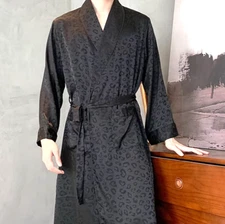 Christmas    2nd+ items FREE SHIP  Mens Satin silk robe Spa Gowns Pajama Lounge