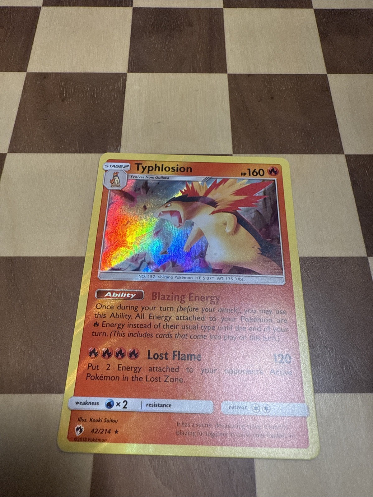 Typhlosion - 42/214 - SM - Lost Thunder (SM8) Holo Rare - NM