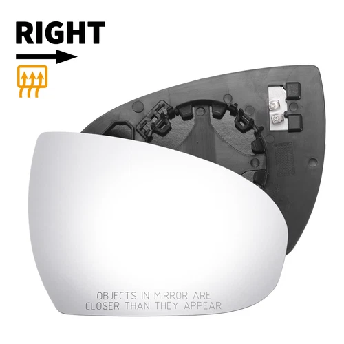 Car Right Side White Glass Mirror Glass w/ Back Heated for Hyundai Tucson 16-19