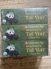 3-Uncle Lee's Tea Organic Green Tea 100 Bags Each -Lot Of 3 Boxes  Exp 9/20/2027