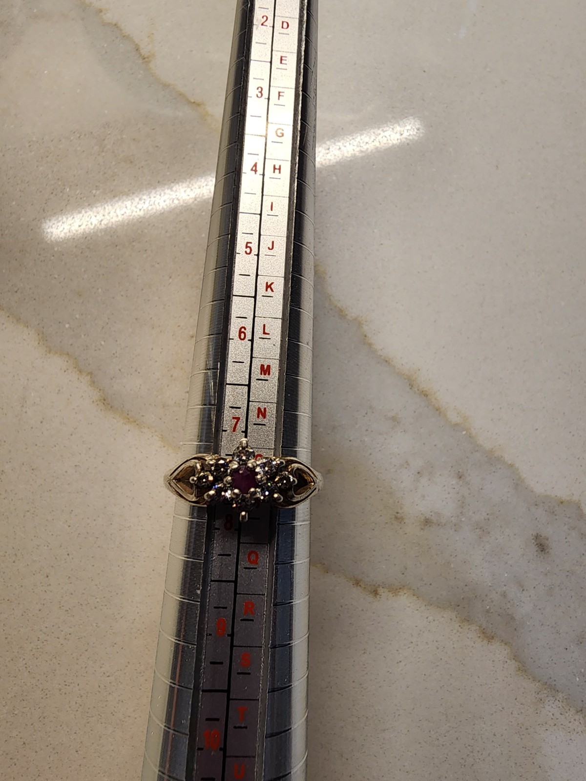 Sterling Silver Cocktail Cluster Ruby CZ Ring Siz… - image 4