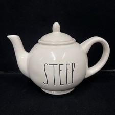 Rae Dunn Artisan Collection White STEEP Teapot With Removable Lid Brand New