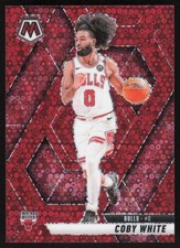 2024-25 MOSAIC RED DISCO COBY WHITE 71/99 CHICAGO BULLS #3 SSP SERIAL NUMBERED